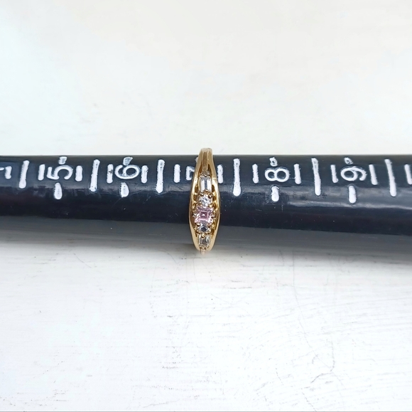 DAC Pink Sapphire and CZ Gold Ring - Picture 10 of 12